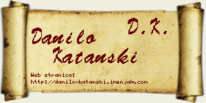 Danilo Katanski vizit kartica
